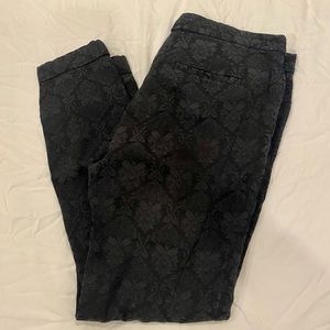 Zara black skinny pants patterned - size M